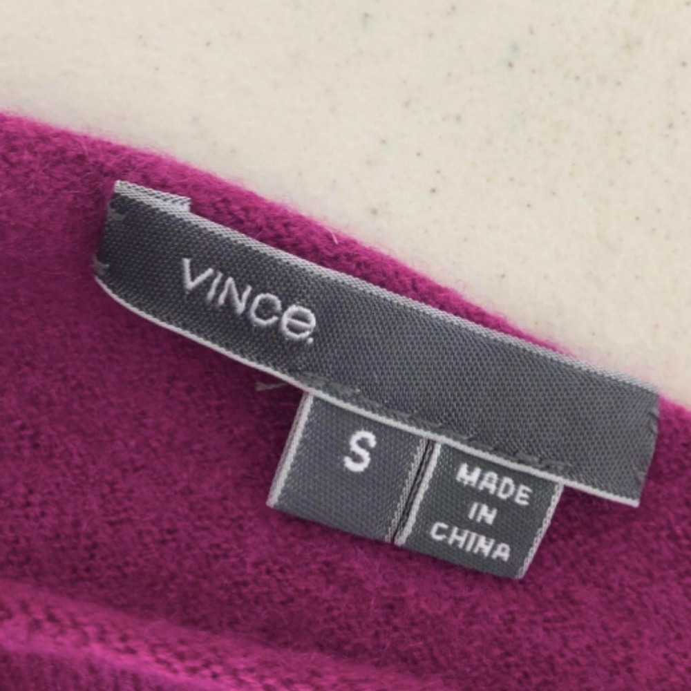 Vince Wool Cashmere Fuchsia Pink Boatneck Sweater - Picture 6 of 6